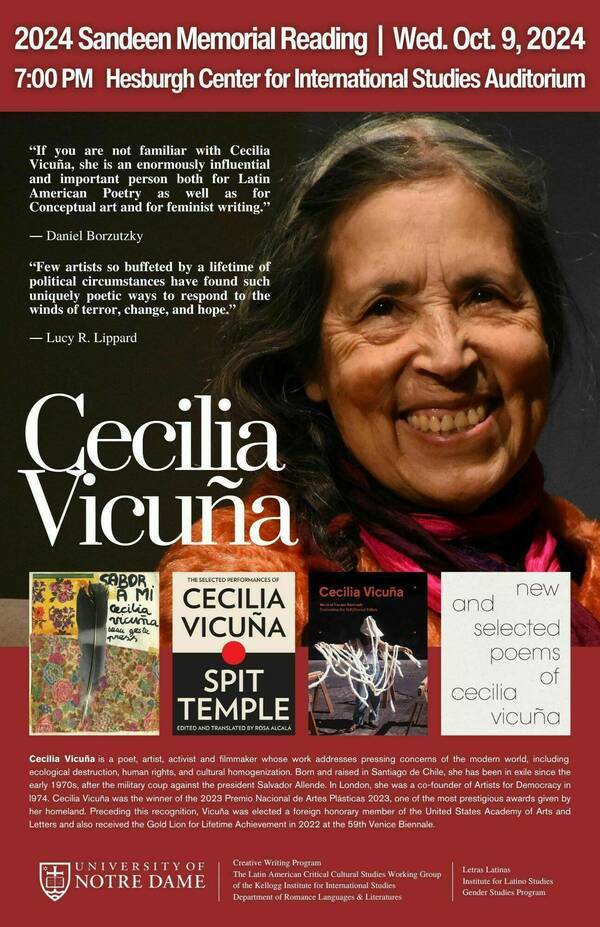 Cecilia Vicuna Sandeen Memorial Reading Event